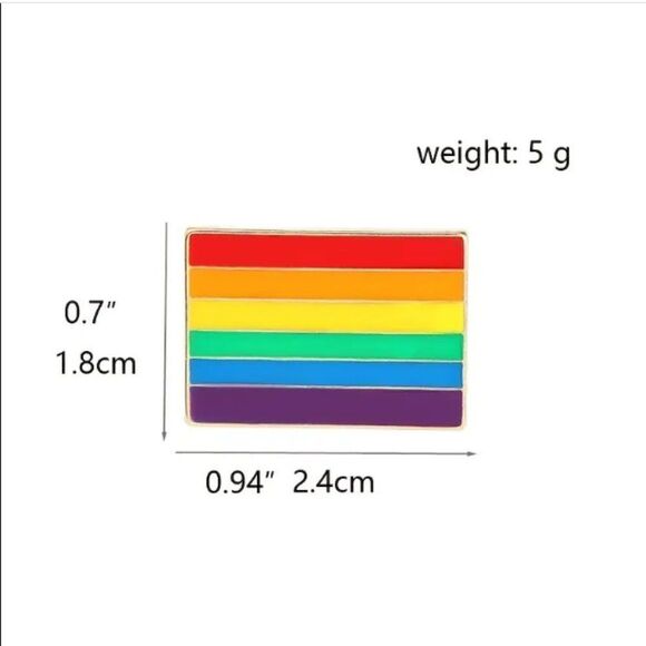 Rainbow Pride Flag Enamel Pin, NEW 🏳️‍🌈 - Picture 2 of 2